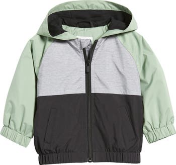 MILES THE LABEL Colorblock Hooded Recycled Polyester Windbreaker Jacket ...