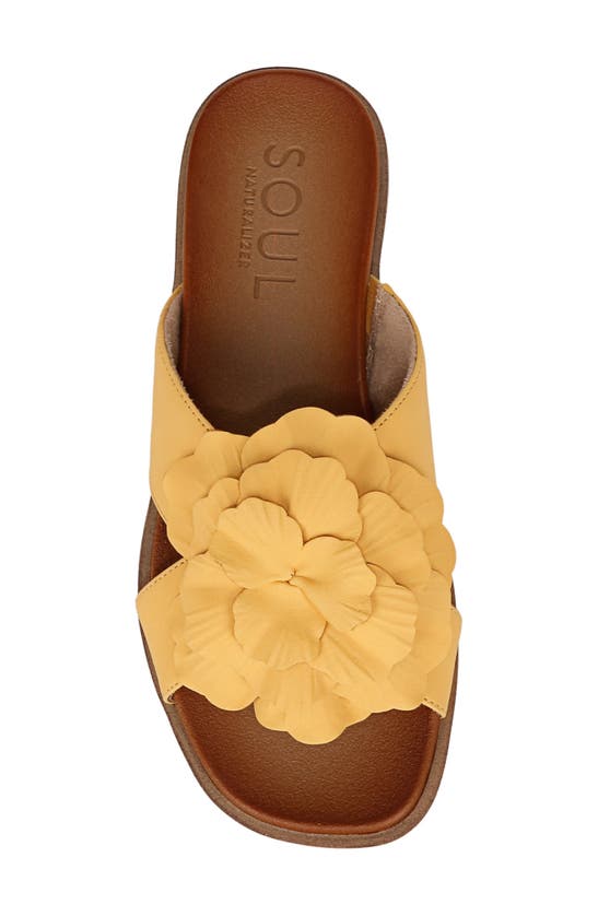Shop Soul Naturalizer Joyful Slide Sandal In Amber Glow Faux Leather