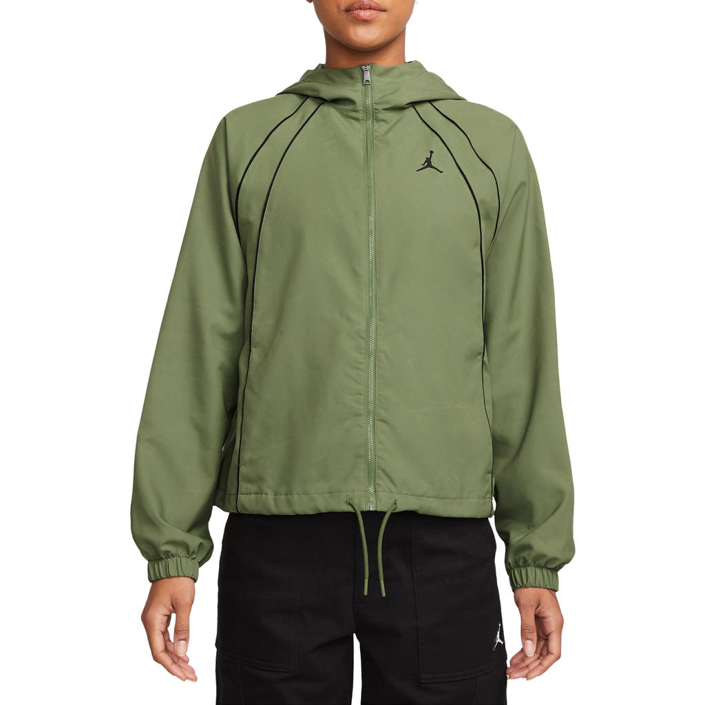 Jordan Hooded Rain Jacket In Green