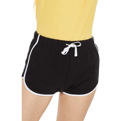 Topshop Nep Runner Shorts, US - Black