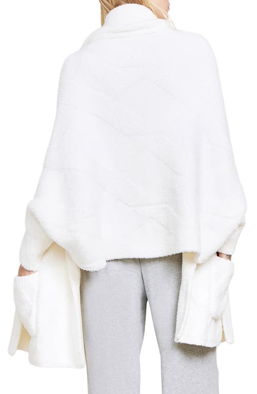 Barefoot Dreams Cozychic® Cable Knit Blanket Wrap In Pearl
