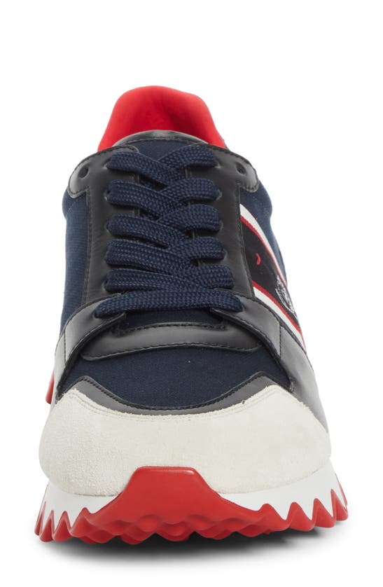 Shop Christian Louboutin Nastroshark Low Top Sneaker In Version Navy