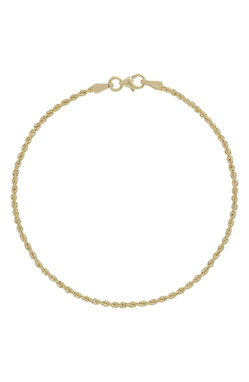 Bony Levy 14K Gold Rope Chain Bracelet Yellow at Nordstrom,