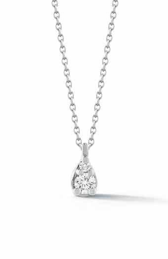 Diamond Pendant Necklaces: Lauren Joy Mini Disc Necklace · Dana