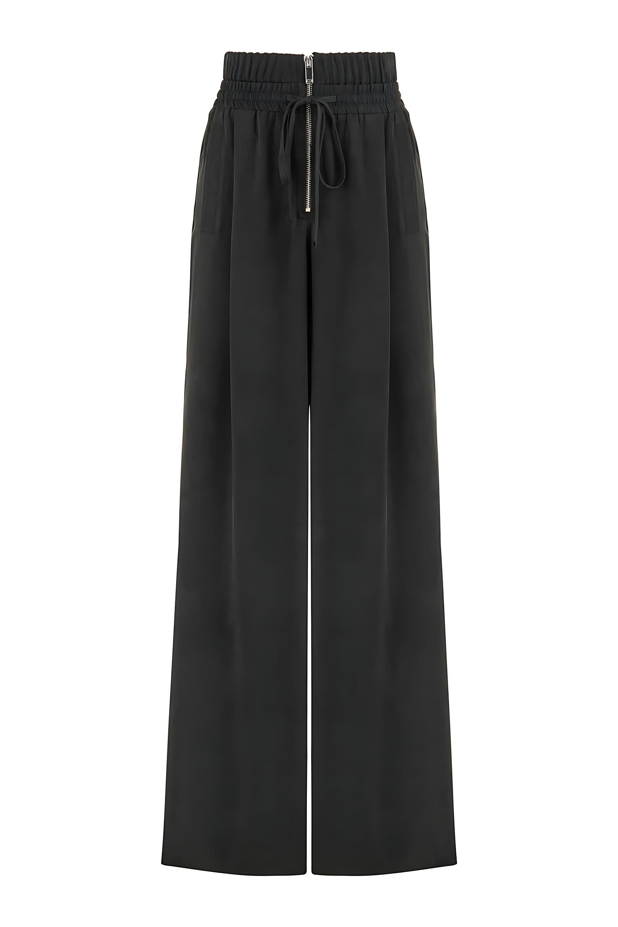 Nocturne Flowy Wide Leg Pants in Black Cover