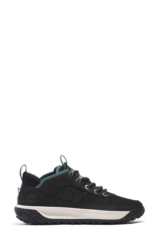 Timberland Women's Greenstride Motion 6 Leather Hiking Boots From Finish Line In Black Nubuck With White