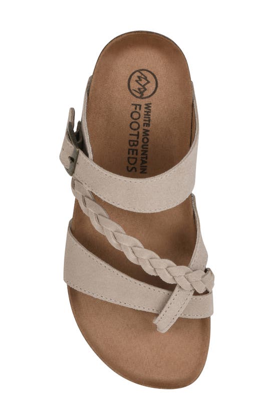 White Mountain Footwear Hazy Leather Footbed Sandal In Sandal Wood/ Suede