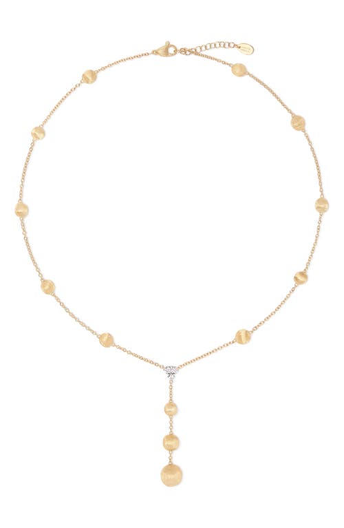 Marco Bicego Bead Station Y-necklace In 18k Yellow Gold