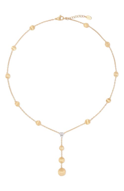 Marco Bicego Bead Station Y-Necklace in 18K Yellow Gold 