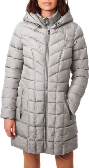 Quilted Puffer with Bib and Faux Fur Lined Hood