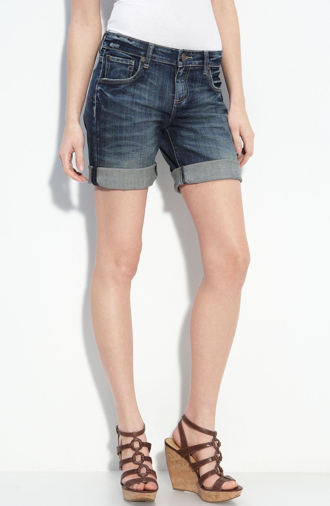 KUT from the Kloth Stretch Denim Boyfriend Shorts (Reality Wash