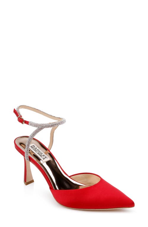 Badgley Mischka Collection Kamilah Ankle Strap Pump in Red