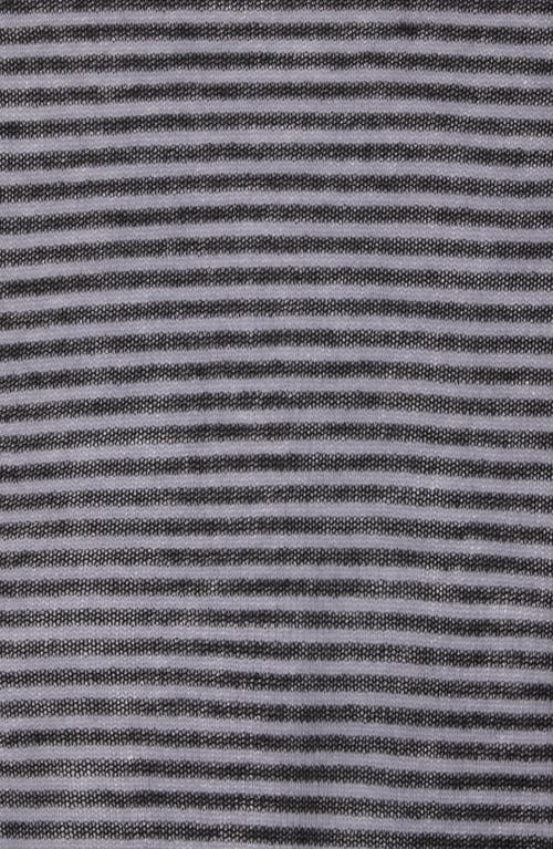 Shop Portolano Stripe Wool Blend Scarf In Black/malibu Blue