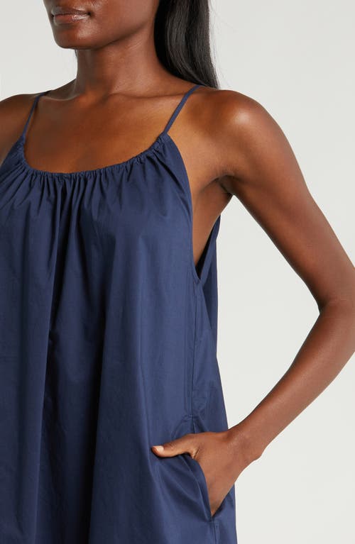 Shop Lunya Cotton Nightgown In Deep Blue