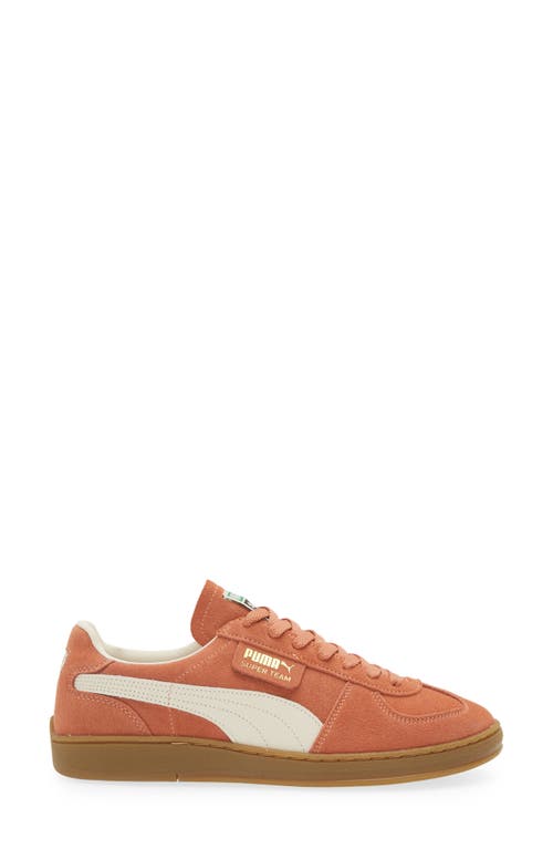 Shop Puma Super Team Low Top Sneaker In Deeva Peach- White