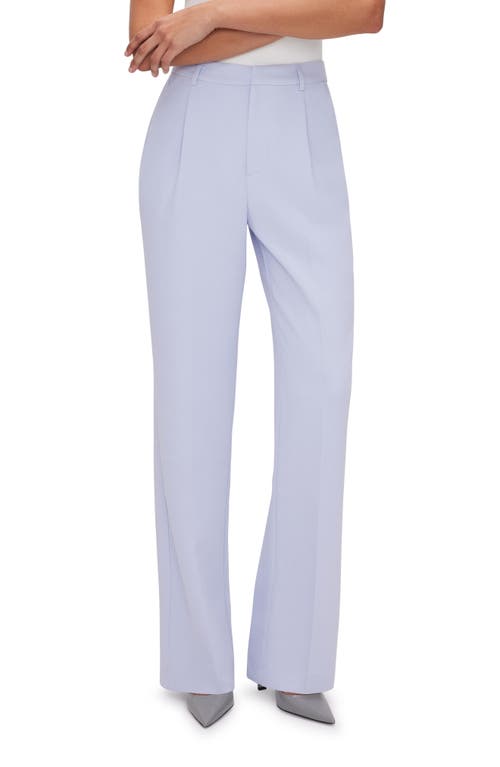 Luxe Suiting Column Wide Leg Trousers in Glass001