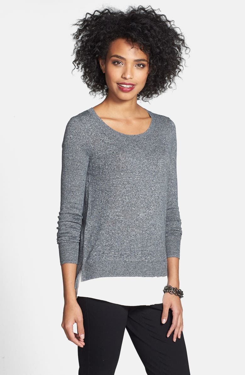kensie Mock Layer Crewneck Sweater (Online Only) | Nordstrom