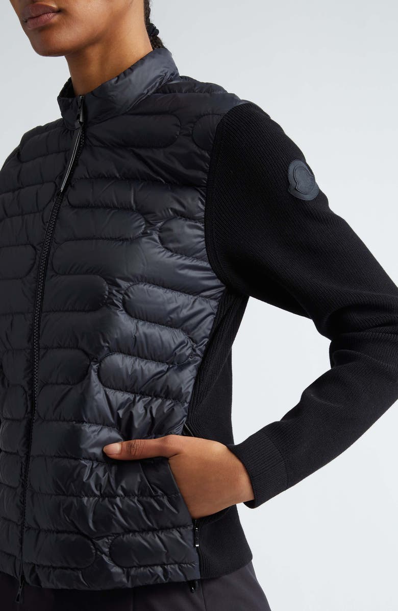 Moncler Mixed Media Down Puffer Jacket Nordstrom