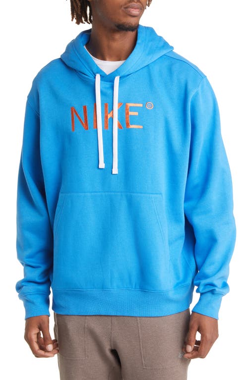Nike Sportswear Graphic Hoodie in Blue/White/Orange