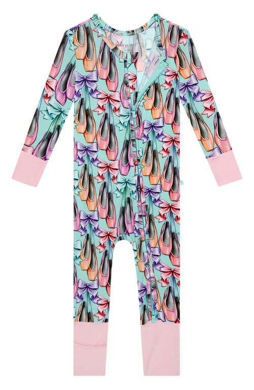 Shop Posh Peanut Irina Fitted Convertible Footie Pajamas In Light/pastel Blue