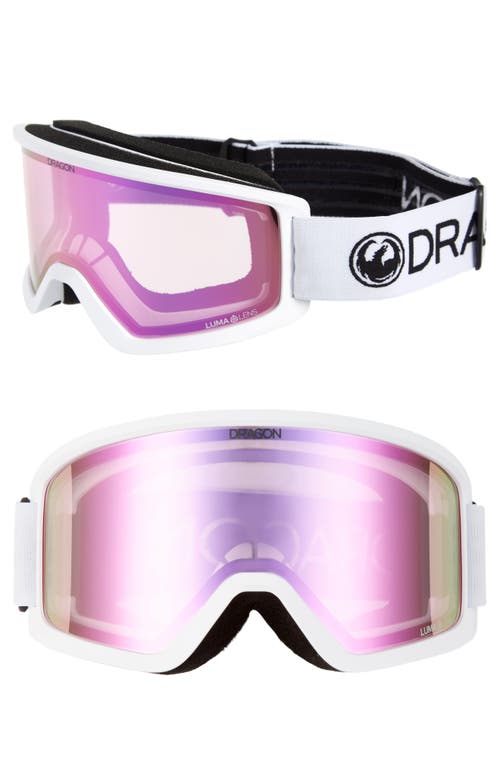 DRAGON DX3 OTG Snow Goggles with Ion Lenses in White/Pinkion