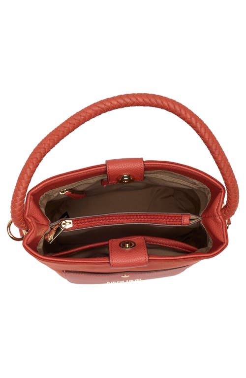 Nanette Lepore Mixed Media Shoulder Bag In Pumpkin Spice