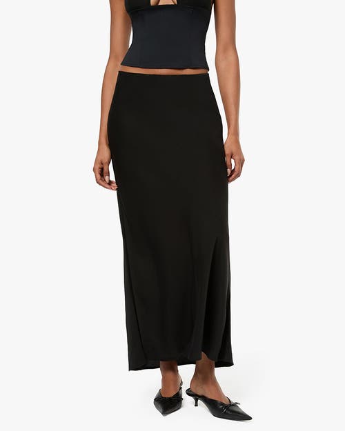 Weworewhat Silky Slip Skirt In Black