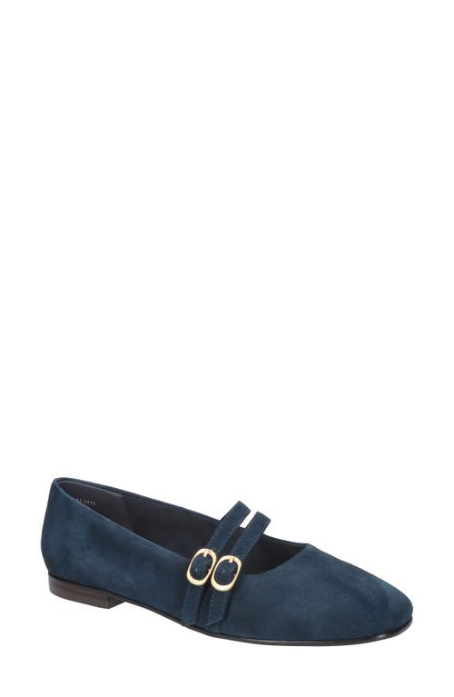 Bella Vita Davenport Double Strap Mary Jane Navy Suede Leather at Nordstrom,