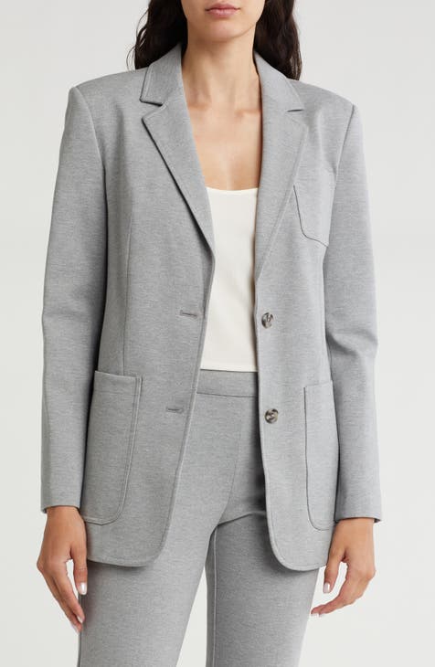 Two-Button Knit Blazer