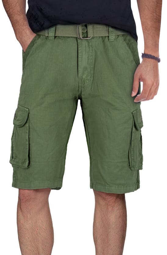X-RAY XRAY BELTED COTTON TWILL CARGO SHORTS