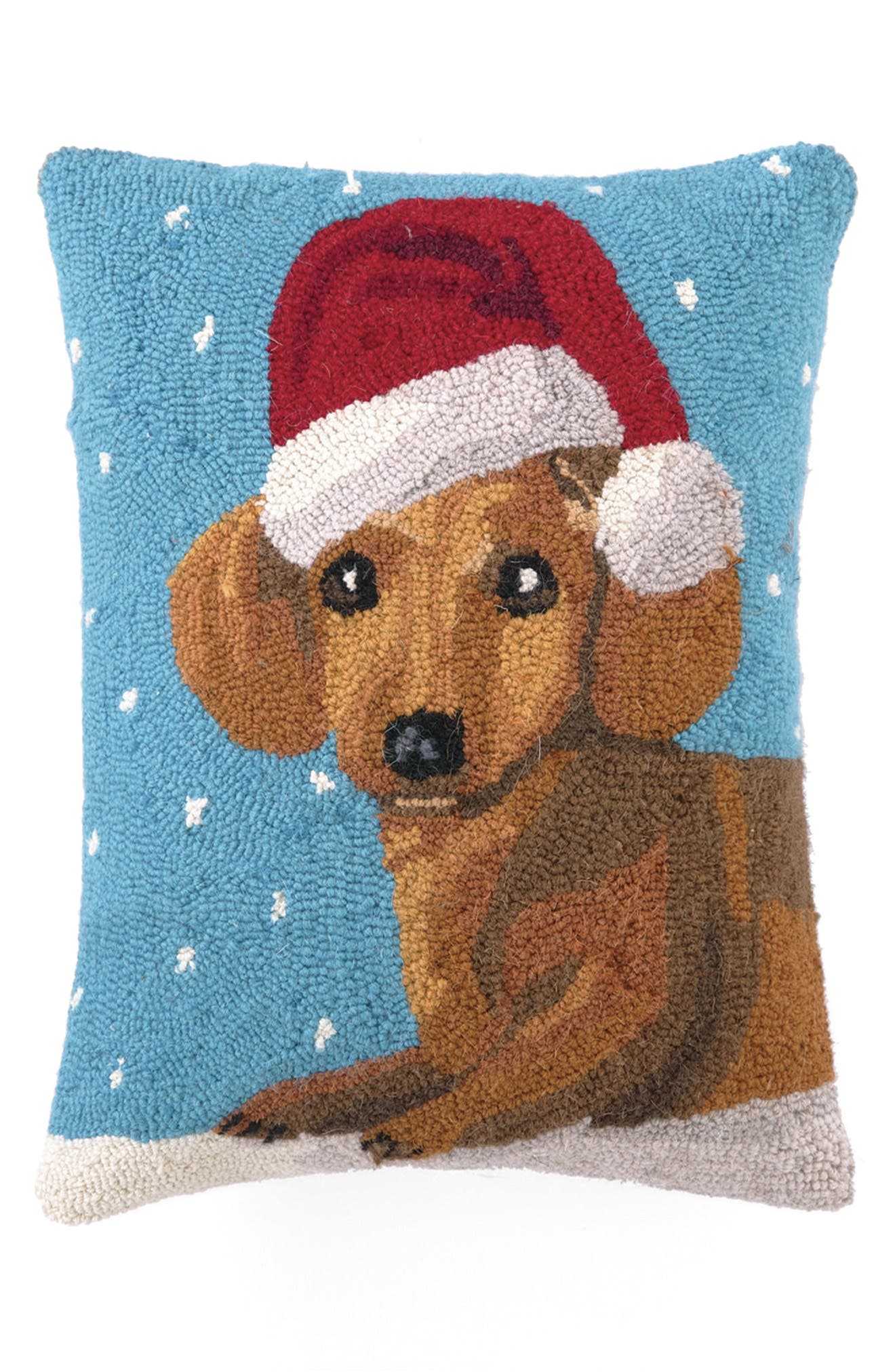 Peking Handicraft Christmas Dachshund Hooked Accent Pillow Nordstrom