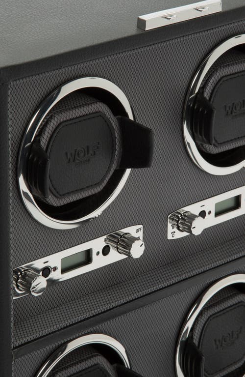 Wolf Viceroy 4-watch Winder & Case In Black