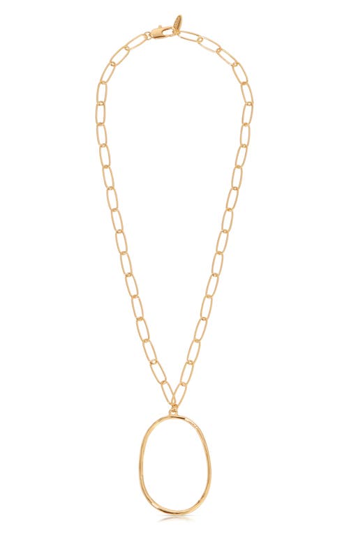 Ettika Oval Pendant Necklace in Gold at Nordstrom