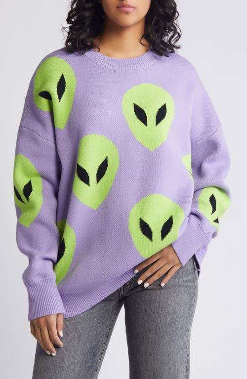 Alien Crewneck Sweater in Lavender