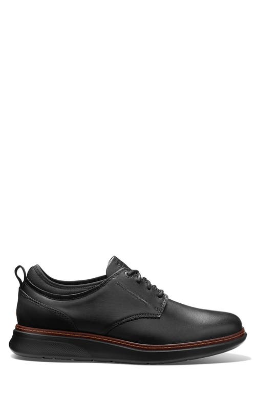 Samuel Hubbard Rafael Plain Toe Derby In Black On Black Leather