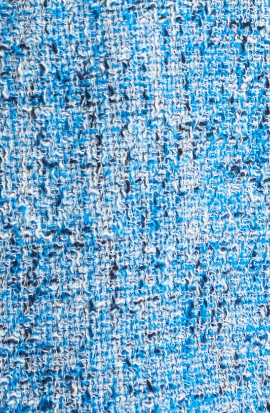 Shop Emilia Wickstead Beata Scoop Neck Tweed Minidress In Blue
