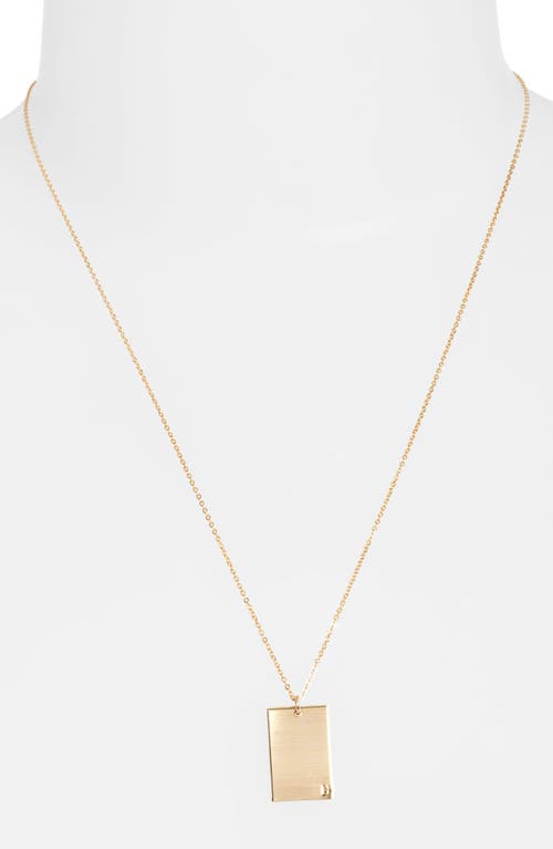 Set & Stones Goldie Initial Tag Pendant Necklace In Gold/h