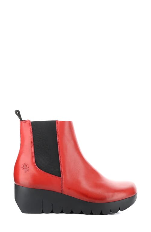 Shop Fly London Vaze Chelsea Boot In Red Burn