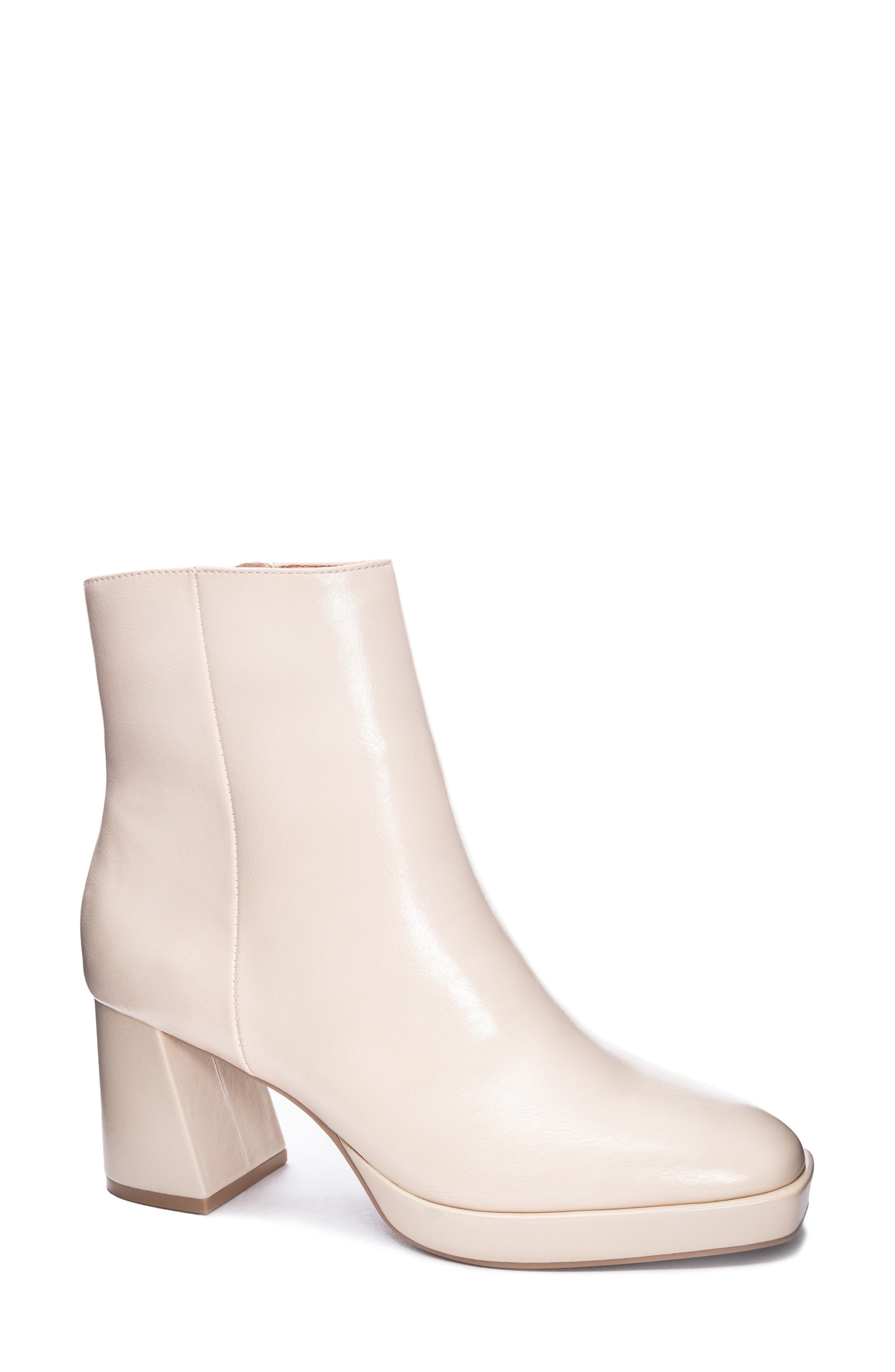 cream wedge boots