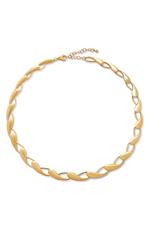 Monica Vinader Nura Choker Necklace In 18ct Gold Vermeil/ster Silver