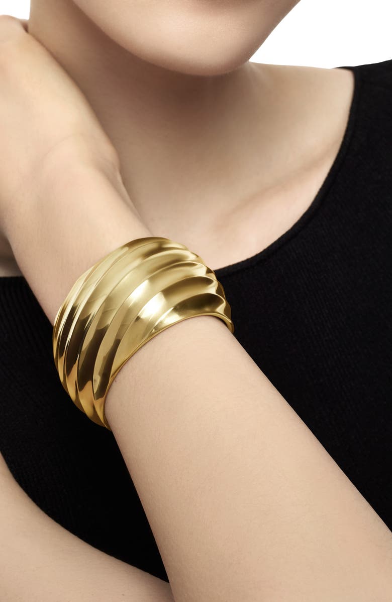 David Yurman Cable Edge<sup>™</sup> Bracelet in Recycled 18K Yellow Gold, Alternate, color, 18K Gold Recycled