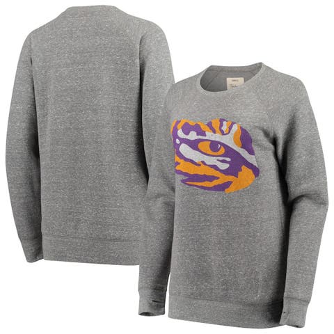 Women's Antigua Heather Gray Miami Dolphins Victory Chenille Pullover Sweatshirt Size: Large