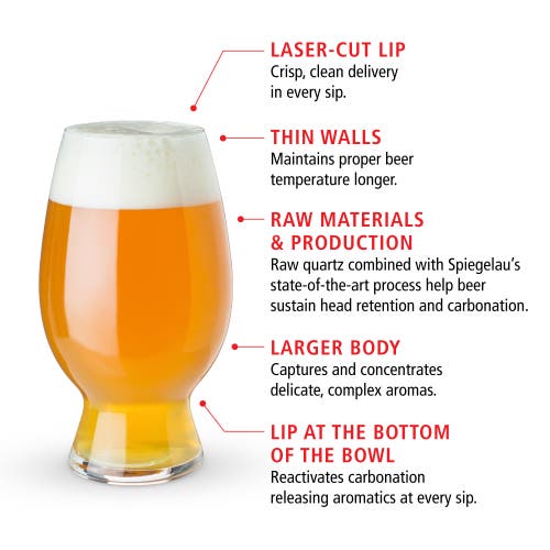 Spiegelau American Wheat Beer Glass Set Of 2 In Clear