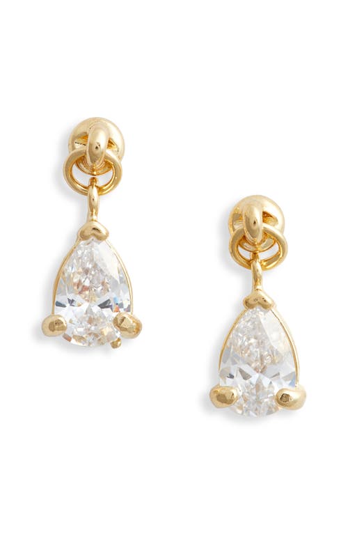 Child Of Wild Teardrop Cubic Zirconia Stud Earrings In Gold