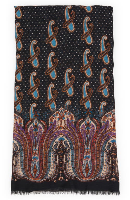 Etro Paisley Modal & Cashmere Scarf in Blue at Nordstrom