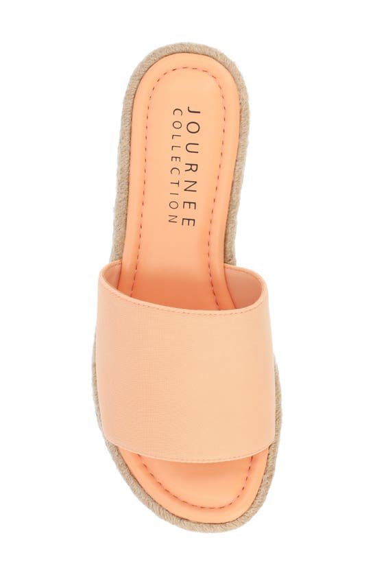 Shop Journee Collection Rosey Wedge Sandal In Peach