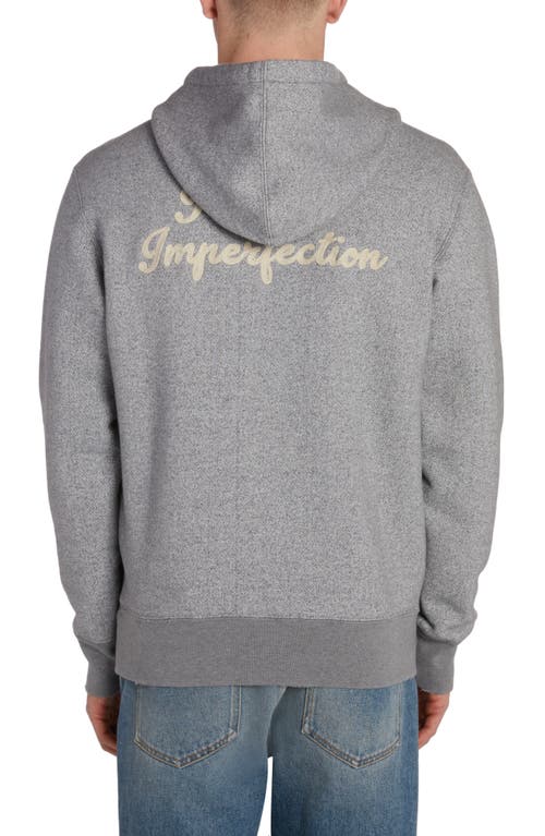 Golden Goose Slogan-print Cotton Hoodie In Grey Melange/heritage White