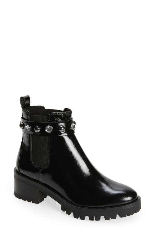 Karl Lagerfeld Paris Porshay Lug Sole Bootie In Black/black