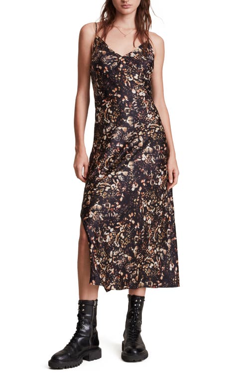 AllSaints Melody Kettu Abstract Print Slipdress in Black at Nordstrom, Size 6 Us