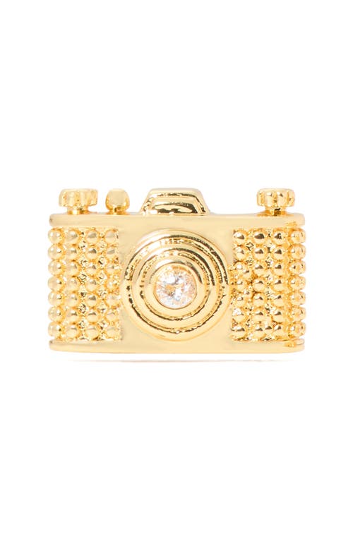 Shop Kate Spade New York Camera Stud Earrings In Gold